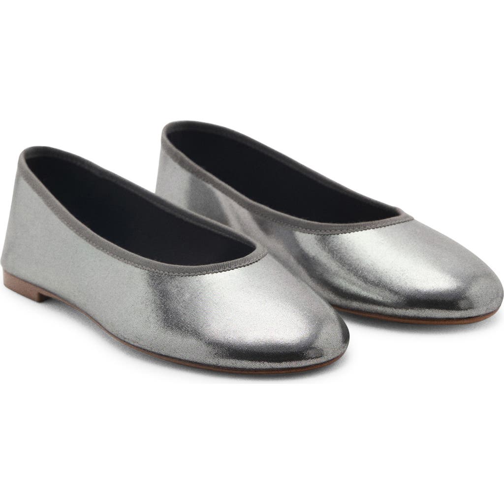 Mango Metallic Ballet Flat