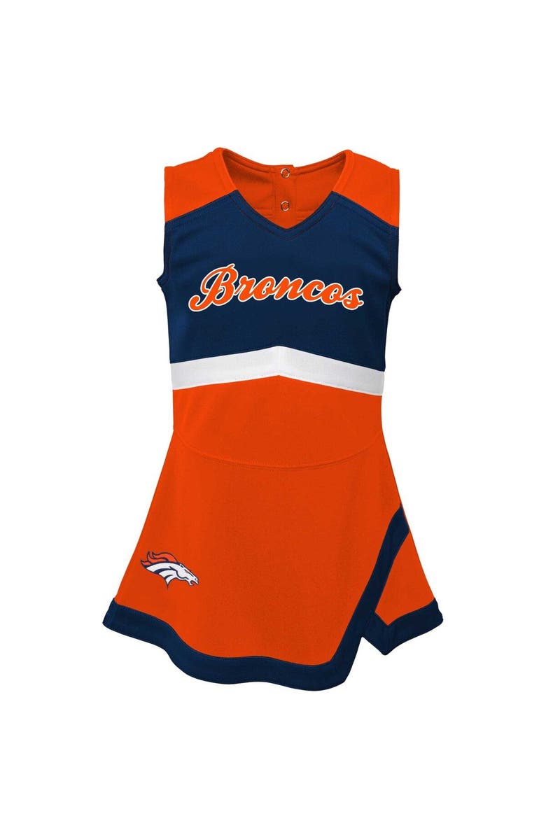 Outerstuff Girls Infant Orange Denver Broncos Cheer Captain Jumper Dress, Alternate, color, 