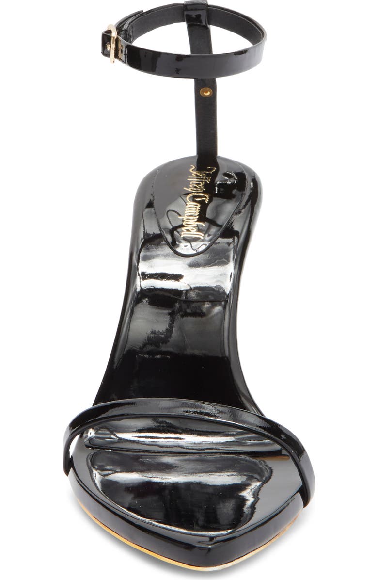 Jeffrey Campbell Obsession Ankle Strap Sandal, Alternate, color, Black Patent Gold