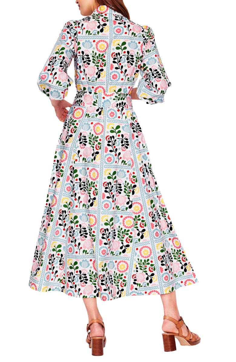Boden Clara Floral Print Cotton Maxi Shirtdress, Alternate, color, 