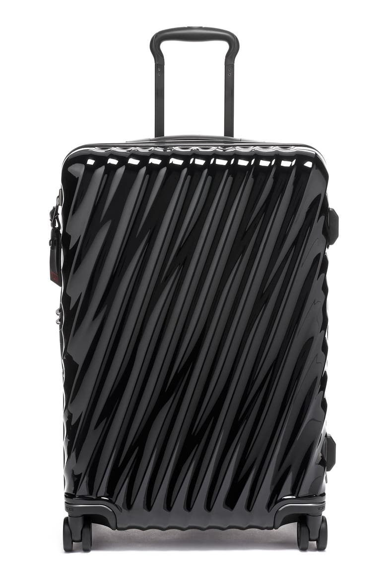 19 Degree Medium Expandable Checked Luggage, Main, color, BLACK
