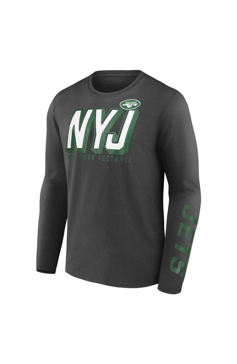 FANATICS Men's Fanatics  Black New York Jets Long Sleeve T-Shirt, Alternate, color, Black