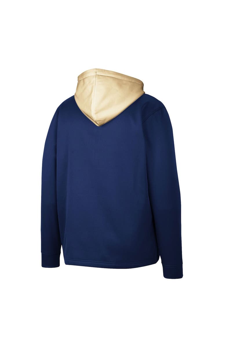 COLOSSEUM Men's Colosseum Navy Navy Midshipmen Luge 3.0 Quarter-Zip Hoodie, Alternate, color, 