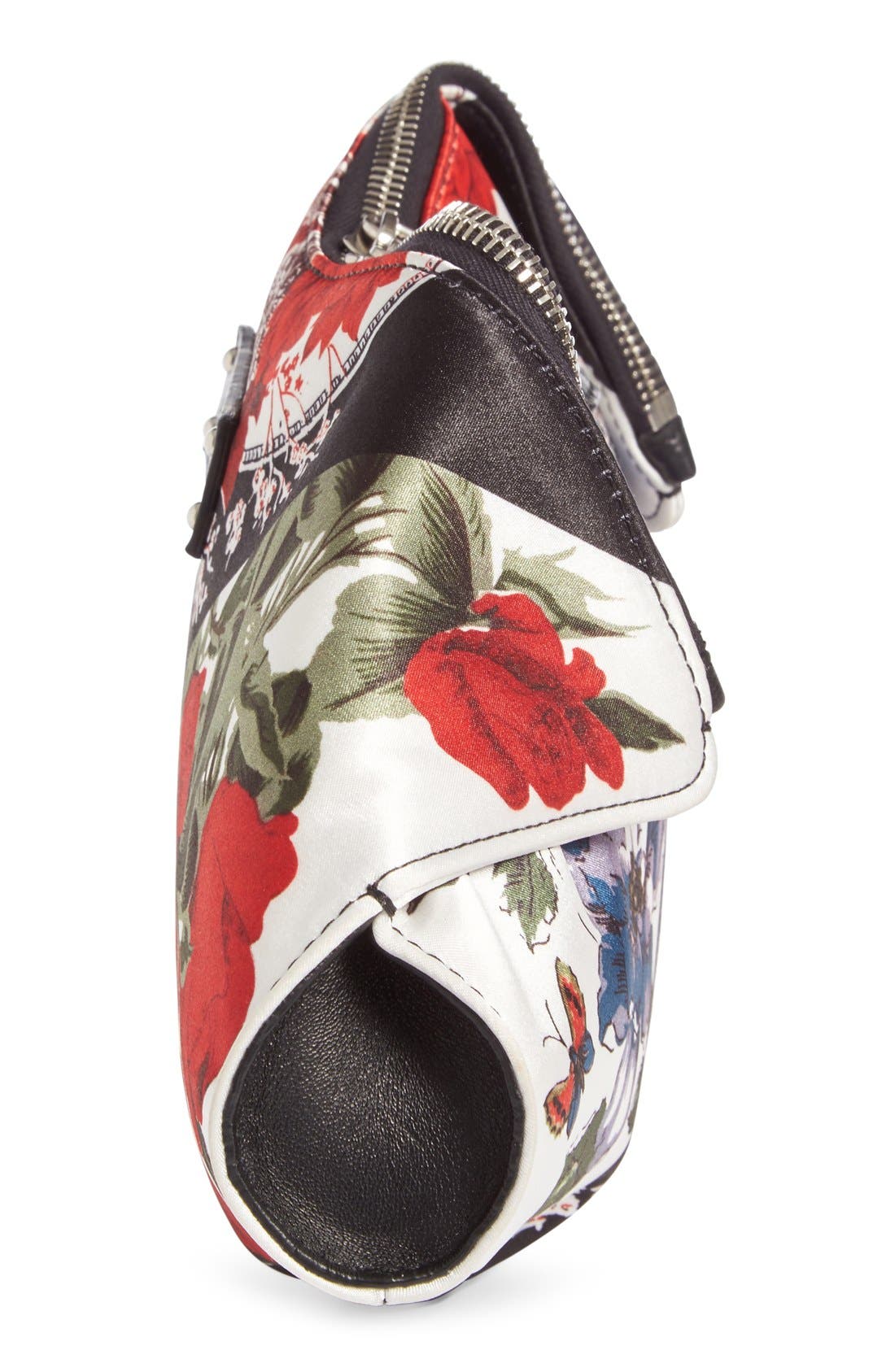 McQueen Alexander McQueen Large De Manta Floral Print Leather Clutch, Alternate, color, 