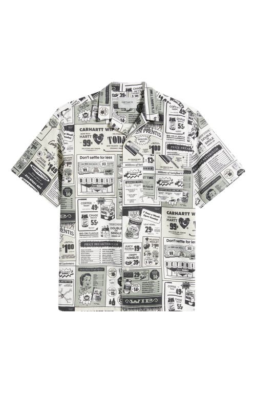 Carhartt Newspaper-print Short-sleeve Shirt