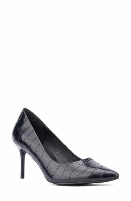 NEW YORK AND COMPANY Belle Reptile Embossed Pump