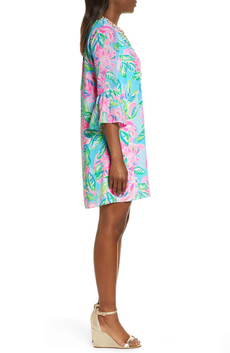 Lilly Pulitzer<sup>®</sup> Elenora Floral Silk Shift Dress, Alternate, color, 