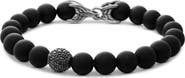 David Yurman Spiritual Beads Bracelet in Sterling Silver with Pavé Station