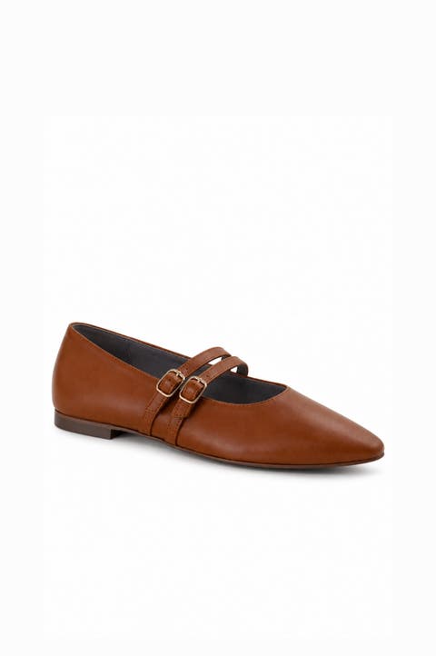 Amelie Double Strap Mary Jane Flat