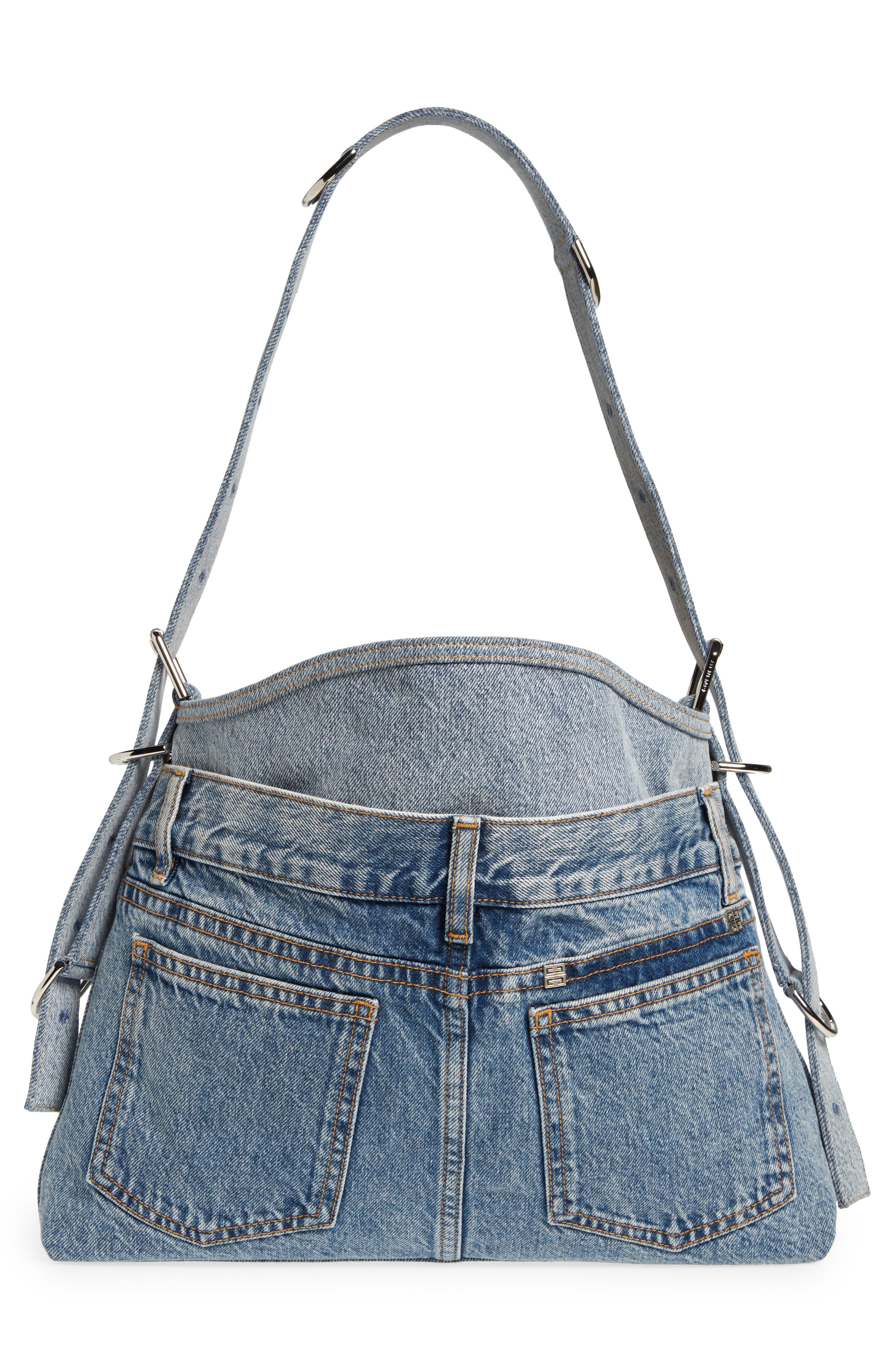 Medium Voyou Boyfriend Denim Hobo Bag, Alternate, color, MEDIUM BLUE