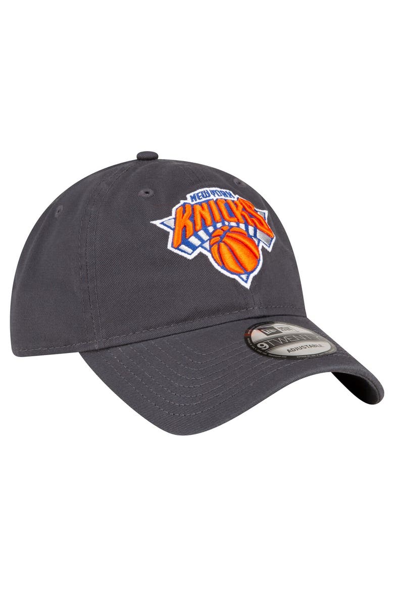 Men's New Era Charcoal New York Knicks Team 2.0 9TWENTY Adjustable Hat, Alternate, color, Charcoal