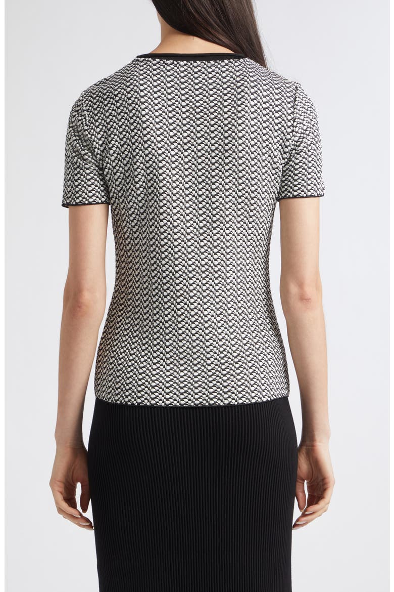 Jerseywear Geometric Jacquard Jersey Tee, Alternate, color, SOLID BLACK