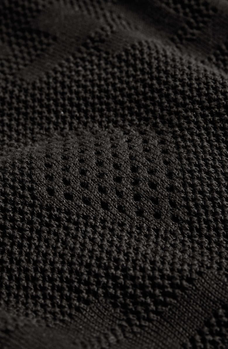 John Varvatos Corso Organic Cotton Diamond Crochet Polo, Alternate, color, Brandy