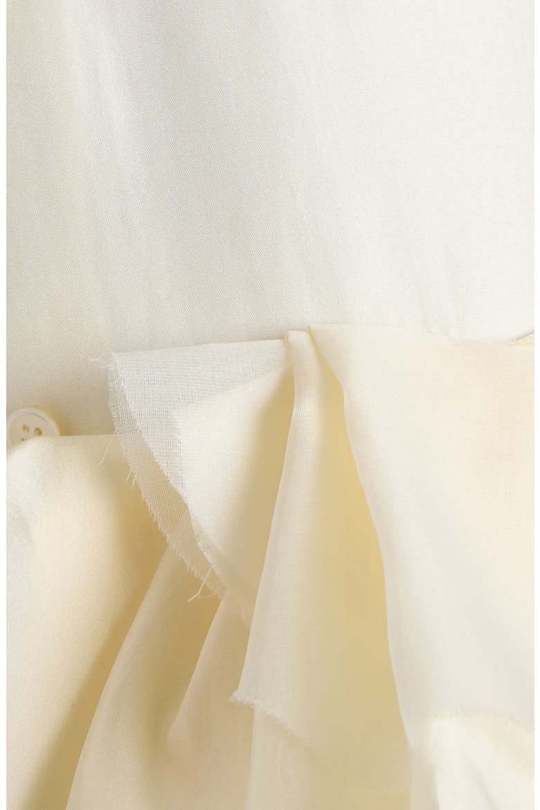 Ruffle Silk Halter Top, Alternate, color, IVORY