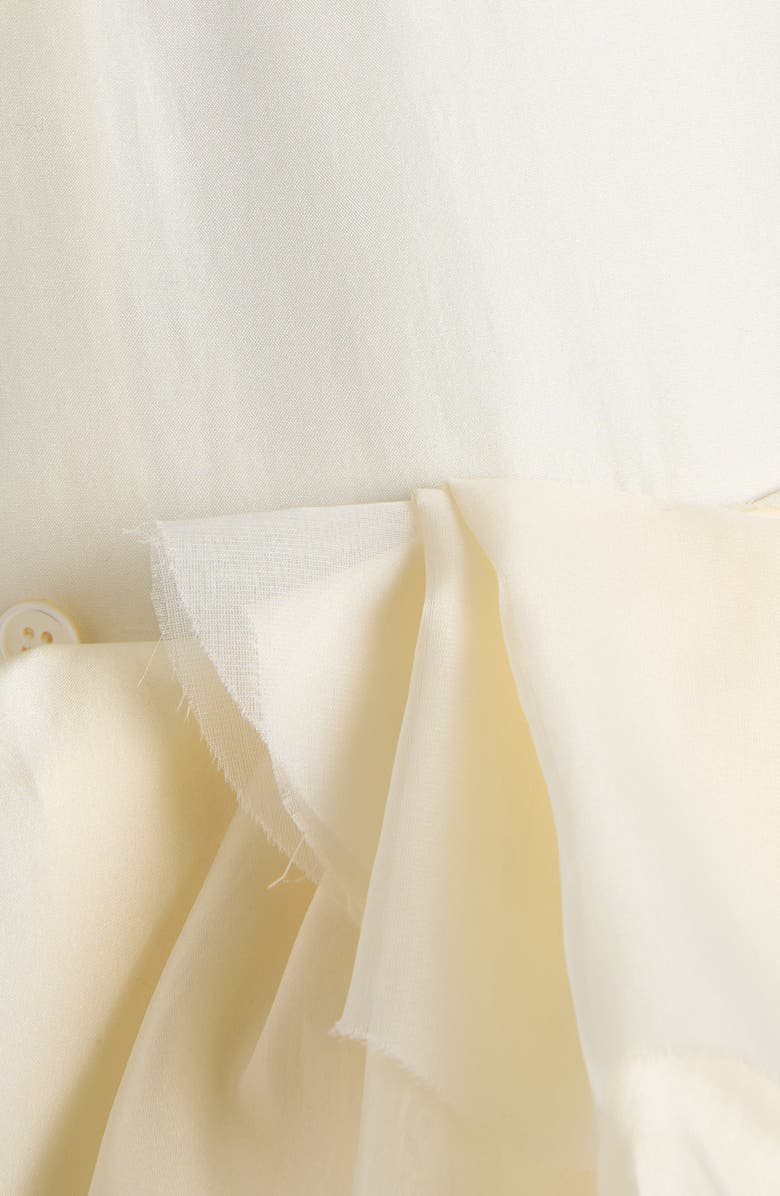 McQueen Ruffle Silk Halter Top, Alternate, color, Ivory