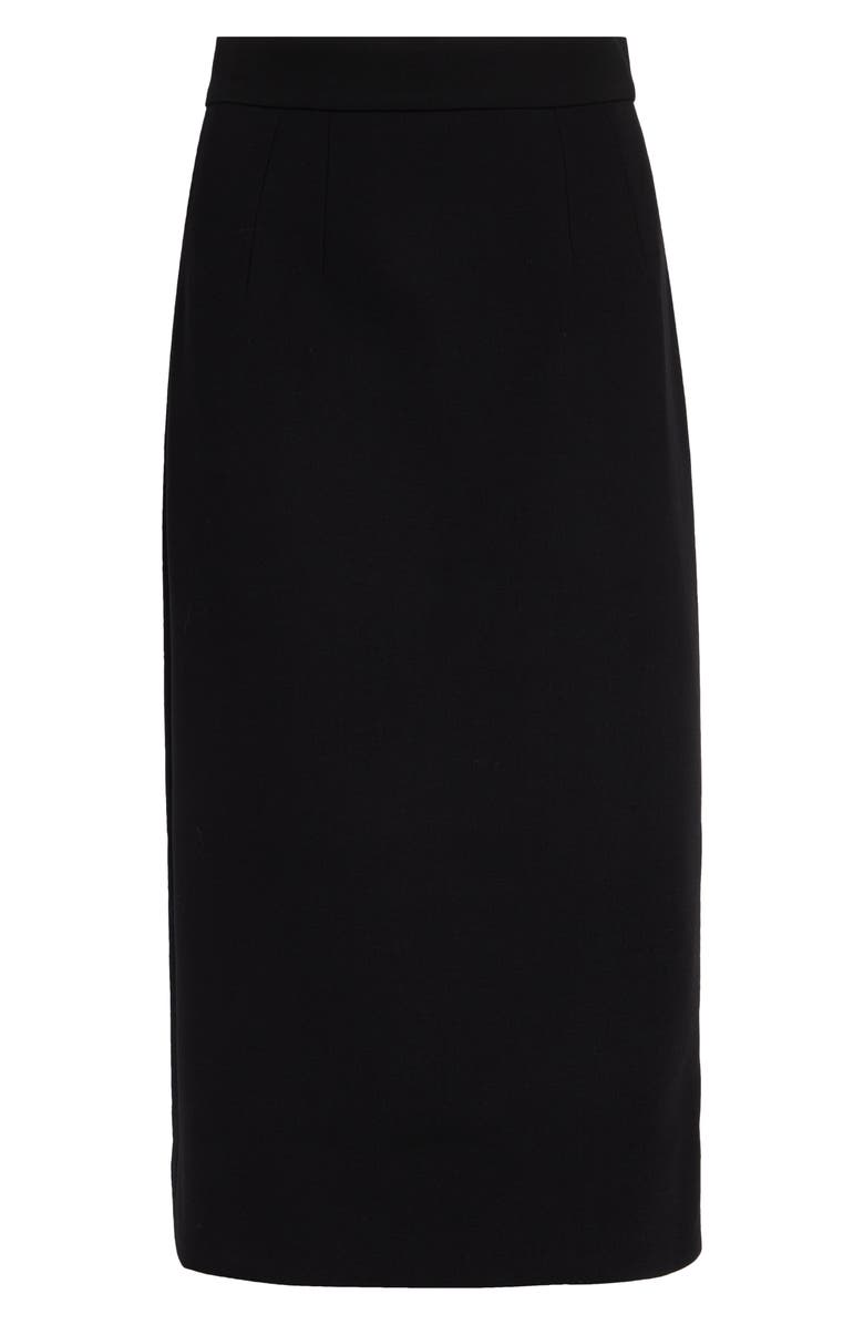 Dolce&Gabbana Virgin Wool Midi Pencil Skirt, Main, color, Nero