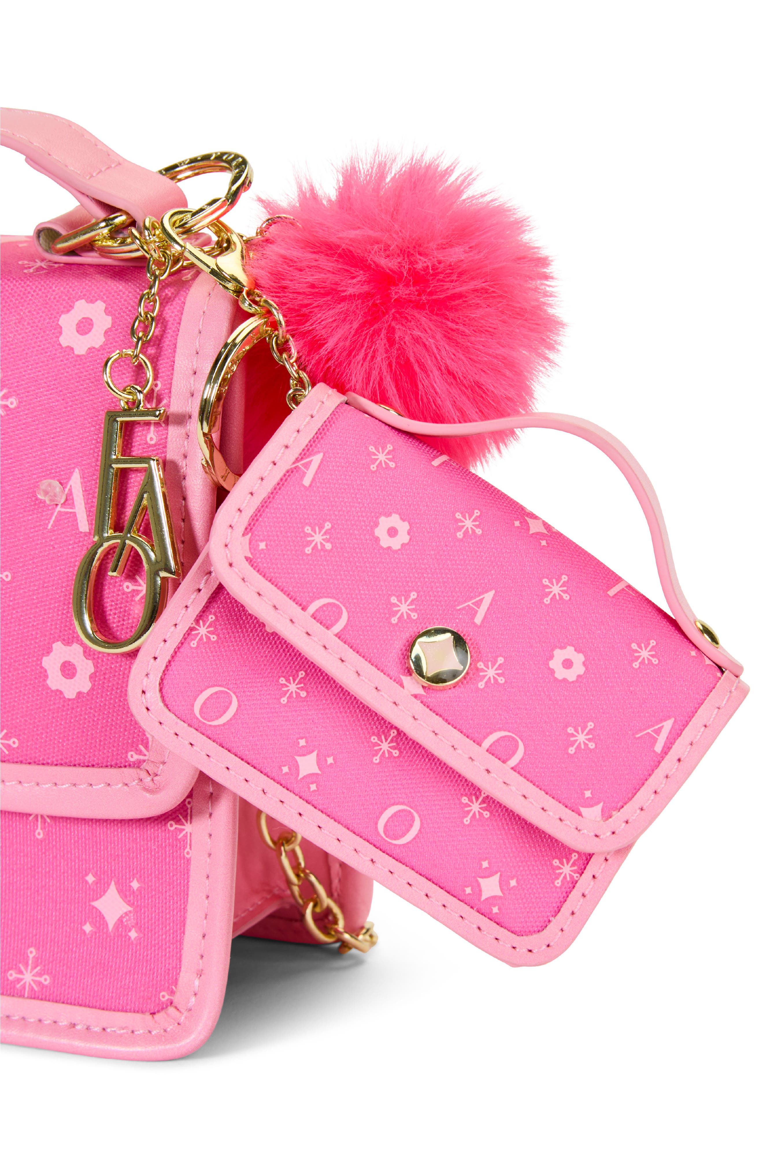 FAO Schwarz Mini Flap Handbag, Alternate, color, Medium Pink