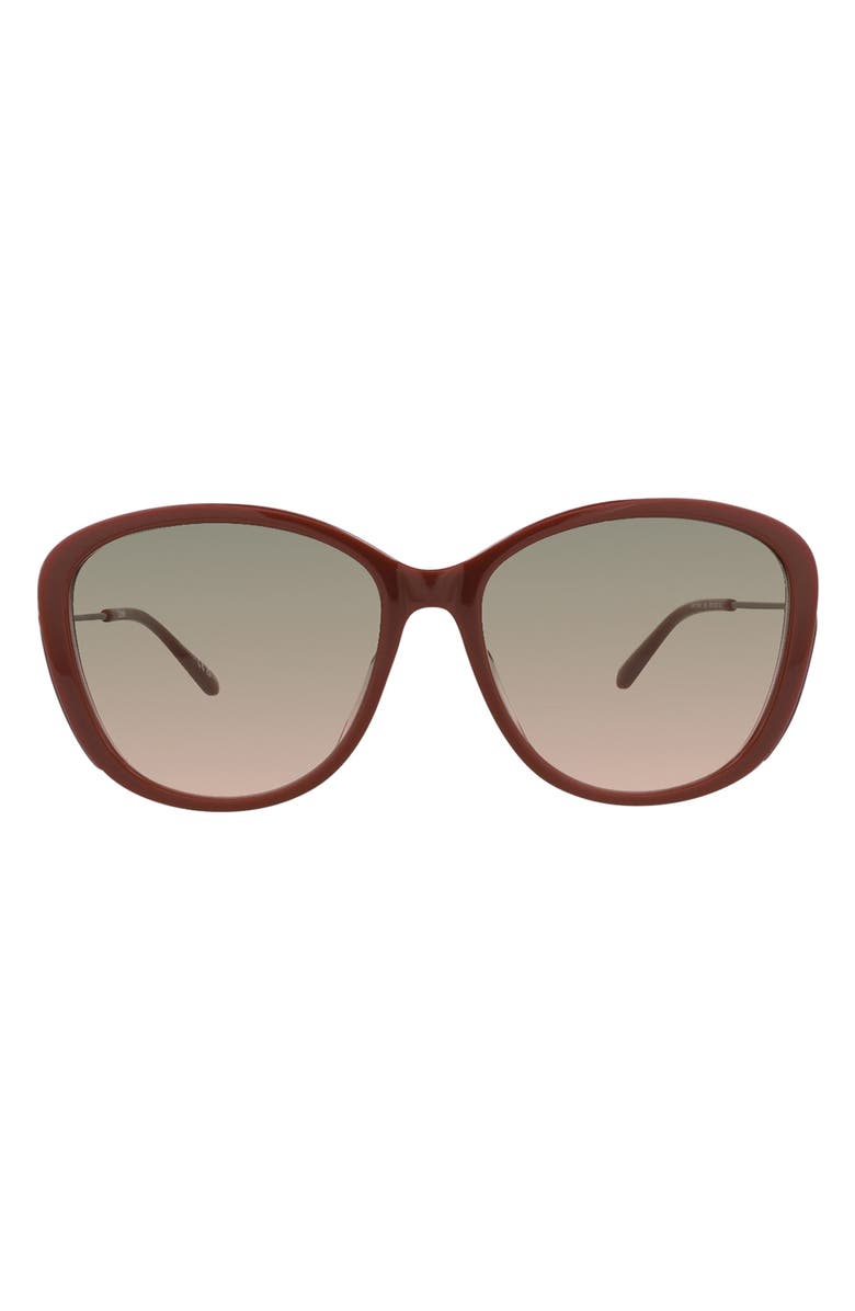 Chloé 59mm Round Sunglasses, Main, color, Brown Brown Green