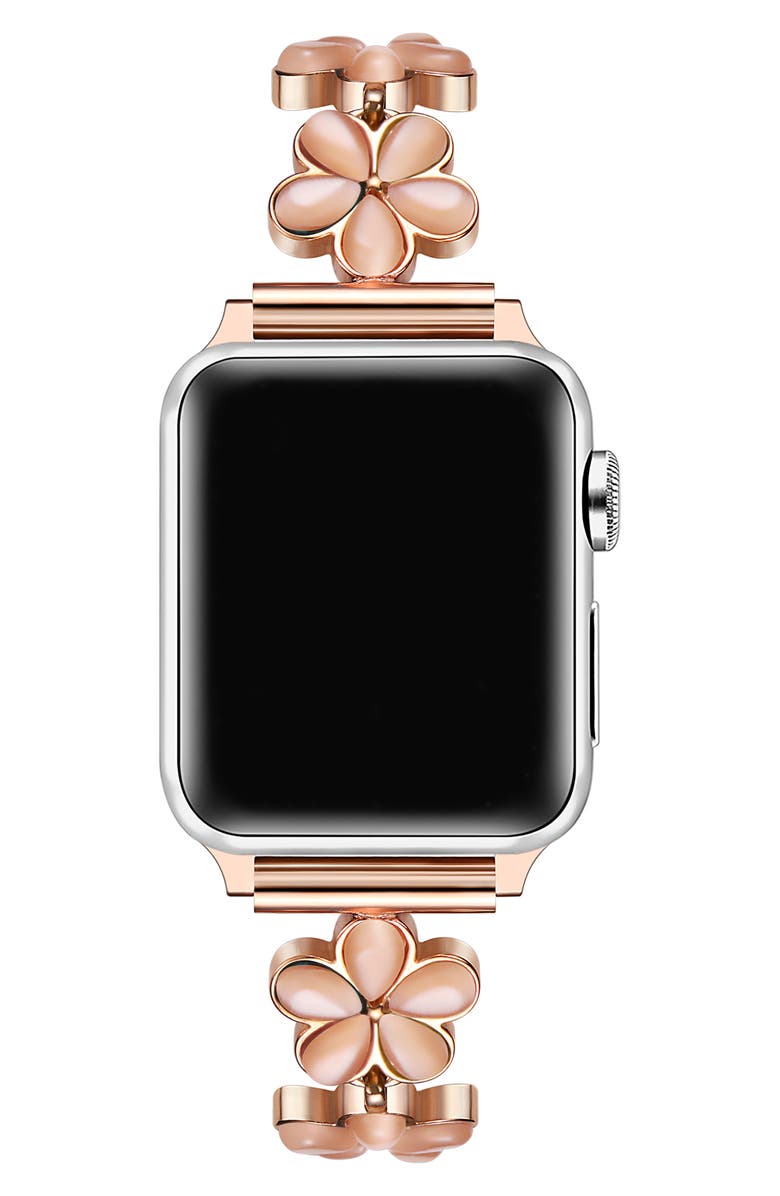 The Posh Tech June Flower Bracelet Apple Watch<sup>®</sup> Watchband, Alternate, color,