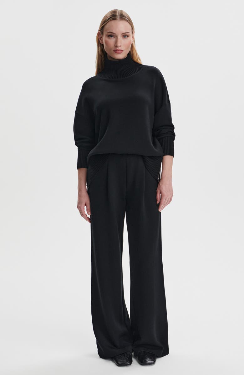 Varley Pleated Wide Leg Pants, Alternate, color, Black