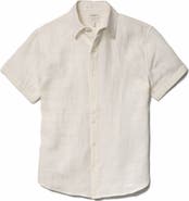 Bonobos Montauk Stripe Jacquard Short Sleeve Linen Button-Up Shirt
