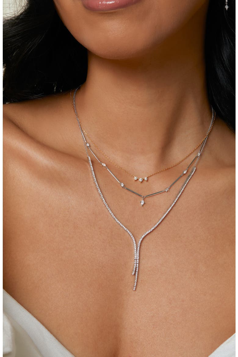 Aviva Diamond Necklace (Nordstrom Exclusive), Alternate, color, 18K WHITE GOLD