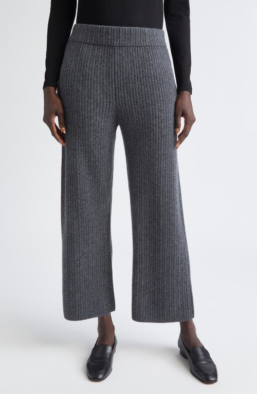 Lafayette 148 New York Rib Cashmere Blend Ankle Pants In Gray