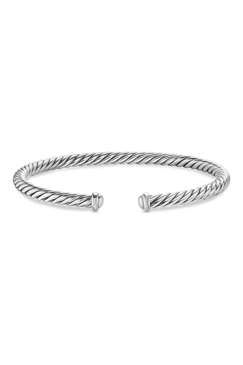 Cablespira® Flex Bracelet, 4mm, Alternate, color, SILVER