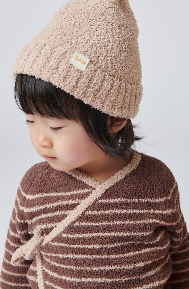 7 A.M. Enfant Kids' 2-Pack Chenille Beanies, Alternate, color, Ecru/ Pecan