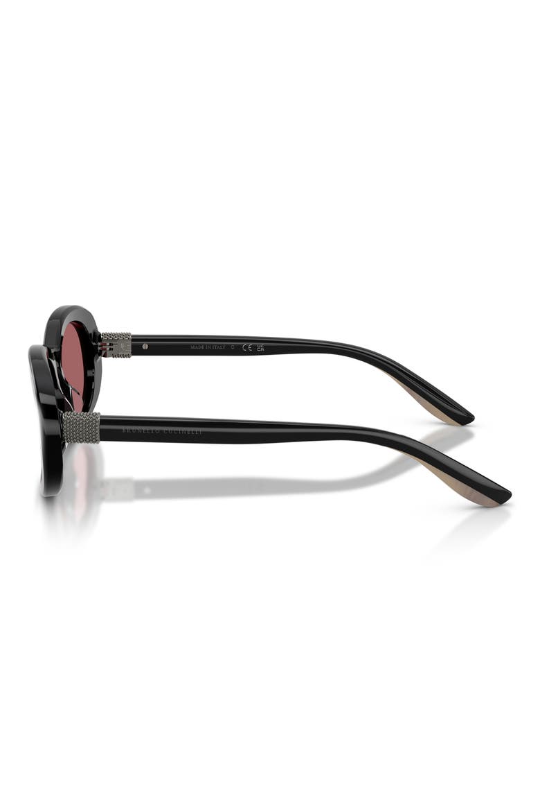 Claire 55mm Polarized Irregular Sunglasses, Alternate, color, BLACK