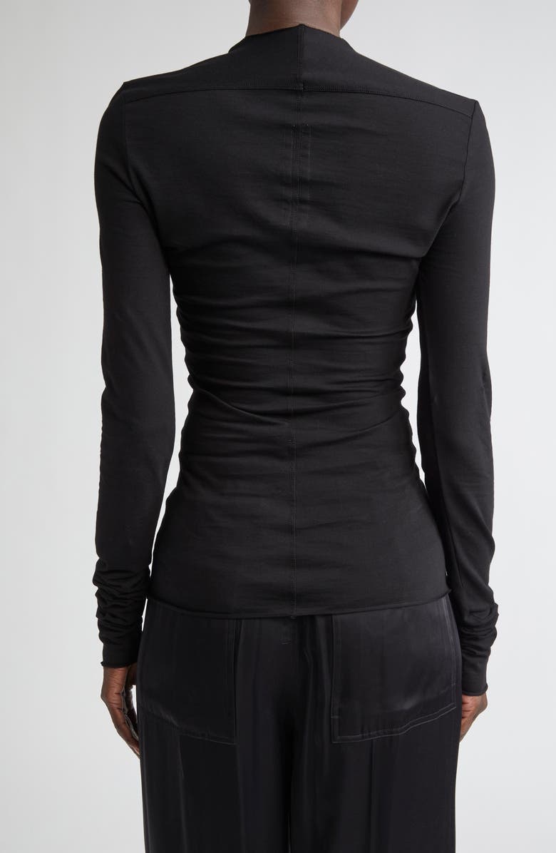 Rick Owens Lido Long Sleeve Cotton T-Shirt, Alternate, color, Black