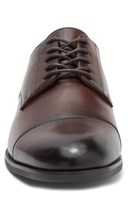 Vittorio Russo Judge Cap Toe Derby In Burnished Brown