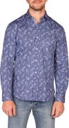 TailorByrd Classic Fit Floral Paisley Stretch Cotton Button-Down Shirt