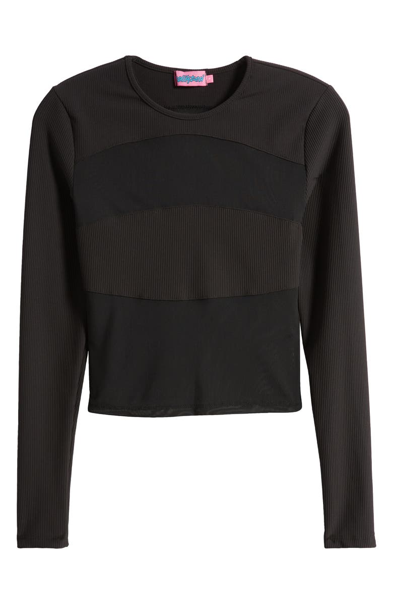 EDIKTED Azal Mesh Panel Long Sleeve Top, Alternate, color,