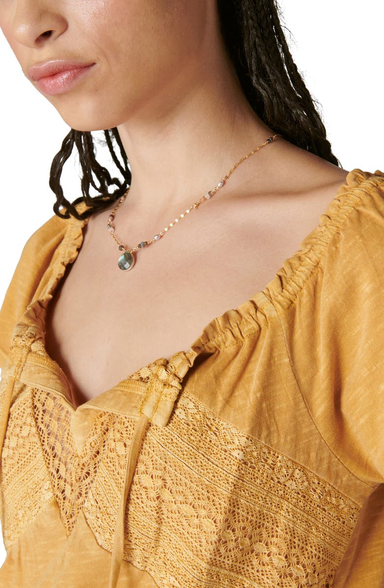 Lucky Brand Lace Bubble Top, Alternate, color, 