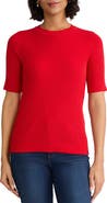 Jones New York Sutton Crewneck Short Sleeve Sweater