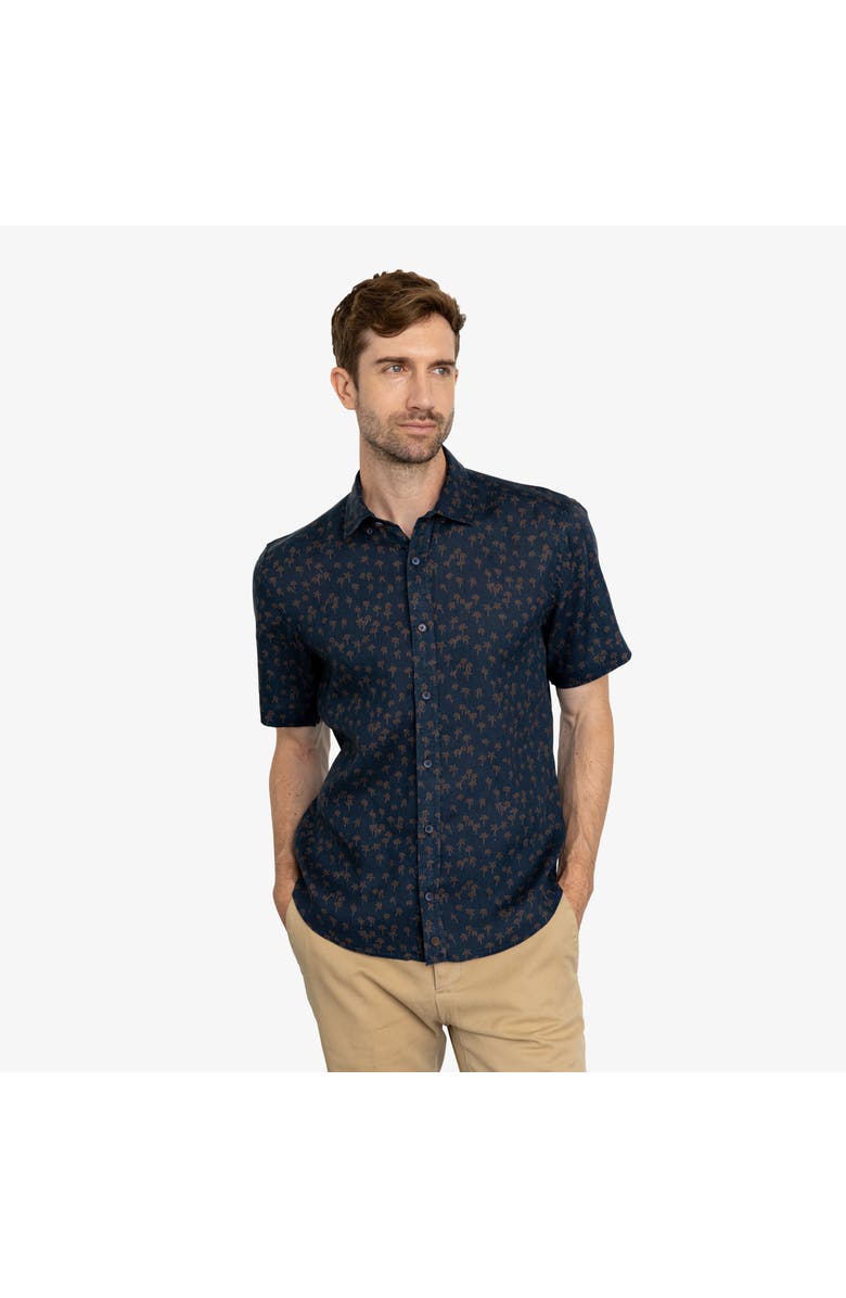 Vustra West Coast Palms Printed Linen Shirt, Main, color, 