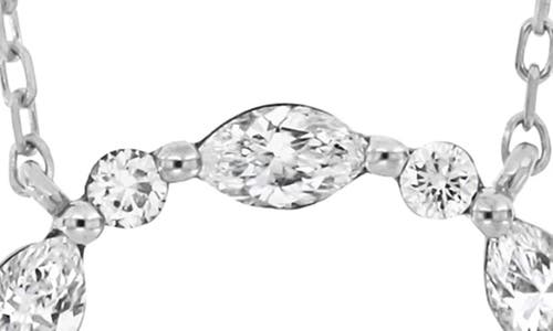 Bony Levy Solstice Diamond Open Circle Pendant Necklace In Metallic