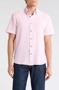 CONSTRUCT Seersucker Short Sleeve Button-Up Shirt