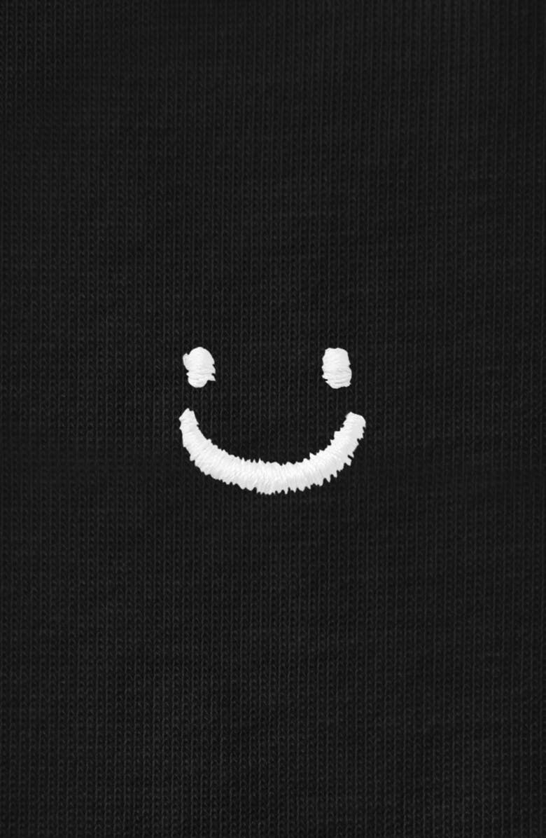 Dalix Womens Lil Smile Jersey Relaxed Tee, Alternate, color, Black