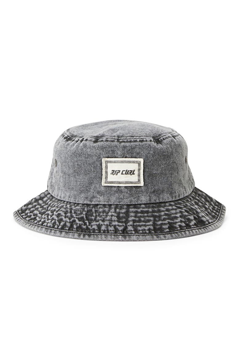 Slant Denim Bucket Hat, Alternate, color, WASHED BLACK