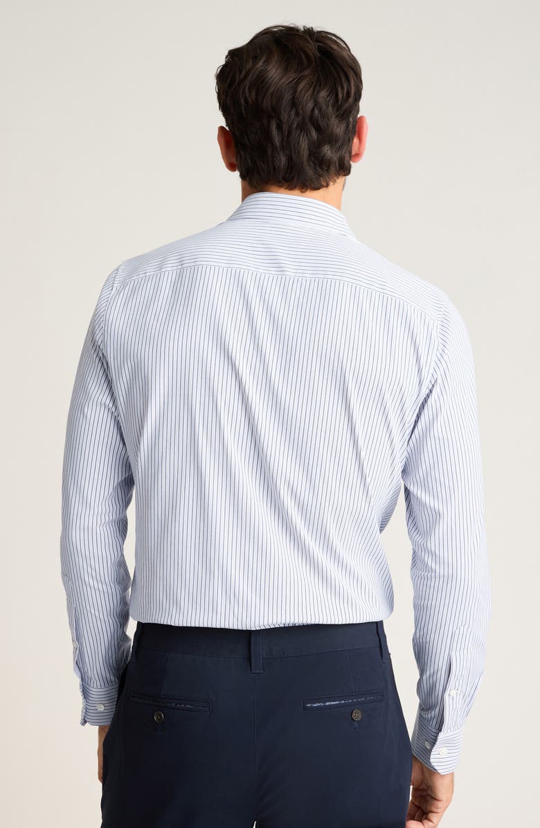 Bonobos Tech Slim Fit Stripe Performance Button-Up Shirt, Alternate, color, Blue Lavender Twill Stripe