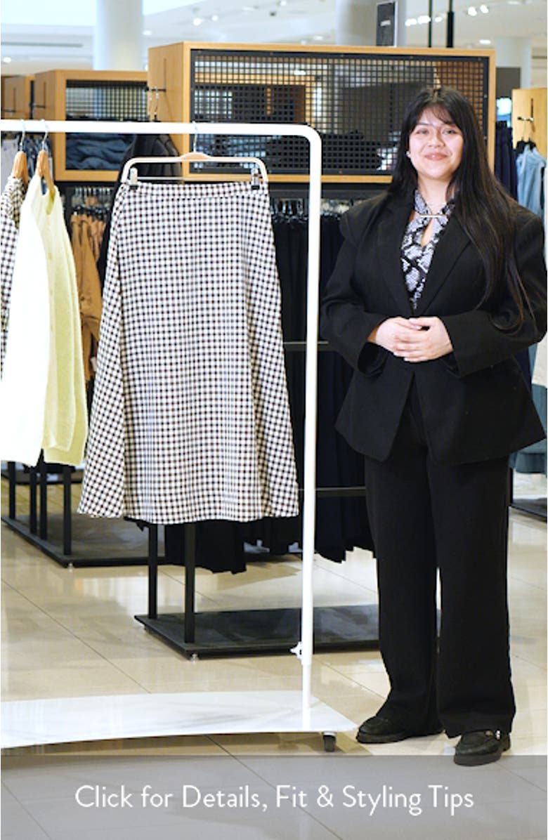 Gingham Midi Skirt, sales video thumbnail