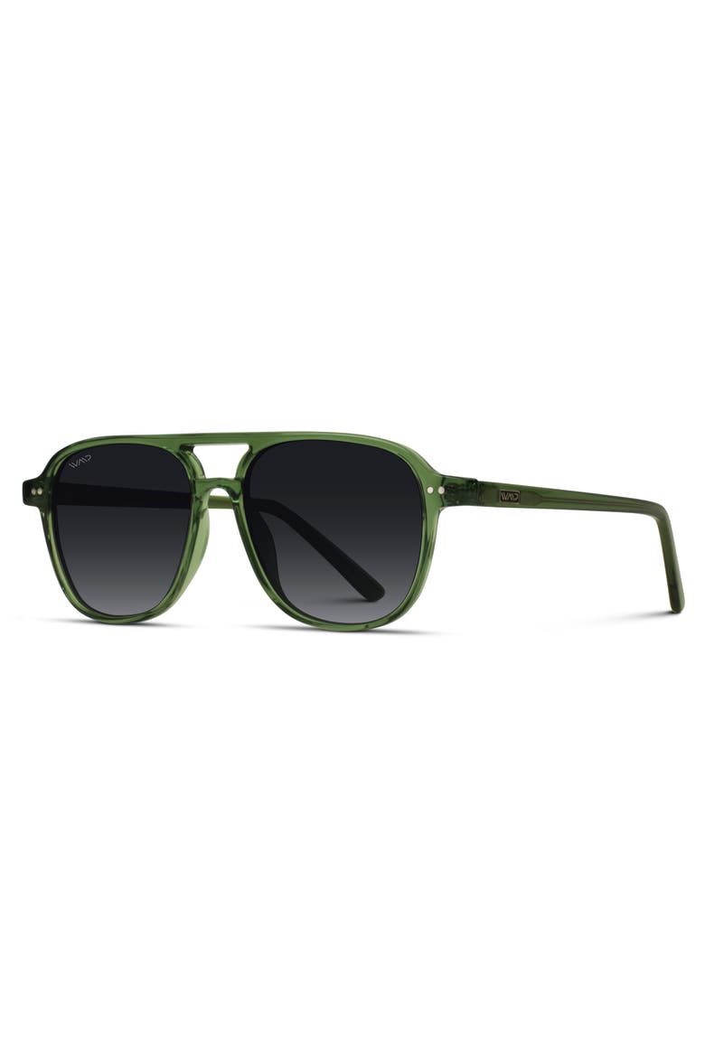 Hayden - 53mm Double Bridge Aviator Polarized Sunglasses, Alternate, color, Emerald Green