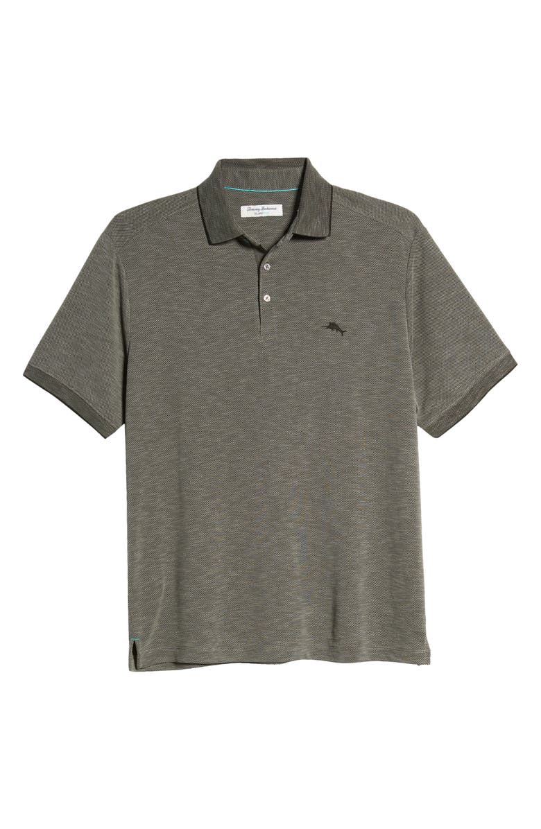 Tommy Bahama Via Verde Piqué Polo, Alternate, color, Black