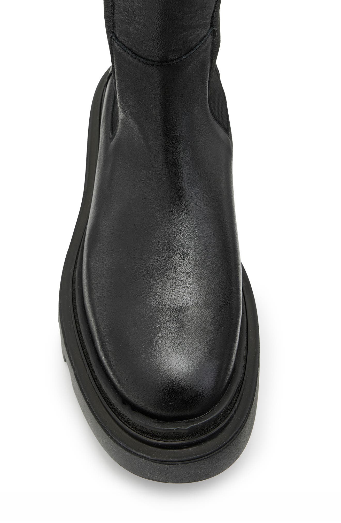 AllSaints Monica Knee High Lug Sole Boot, Alternate, color, 