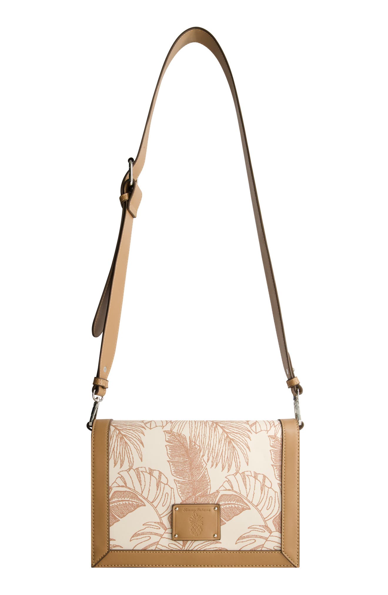 Tommy Bahama Debossed Logo Leaf Print City Crossbody Bag