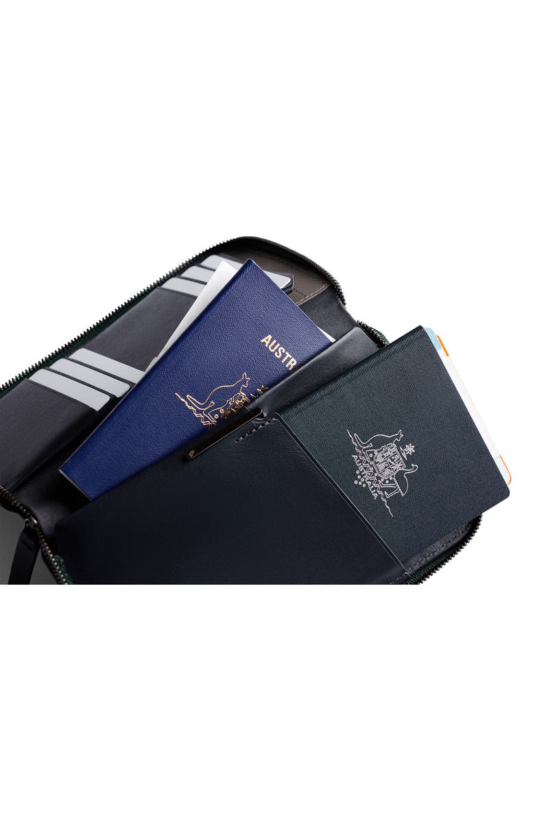 Bellroy Leather RFID Travel Folio, Alternate, color, Everglade