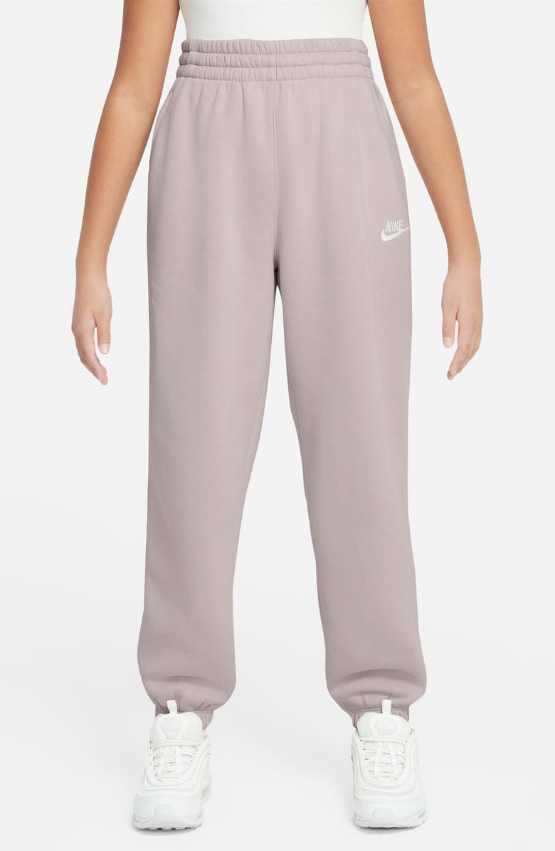 Nike Kids' Sportswear Club Fleece Sweatpants, Main, color, Platinum Violet/Pl Vlt/Wht
