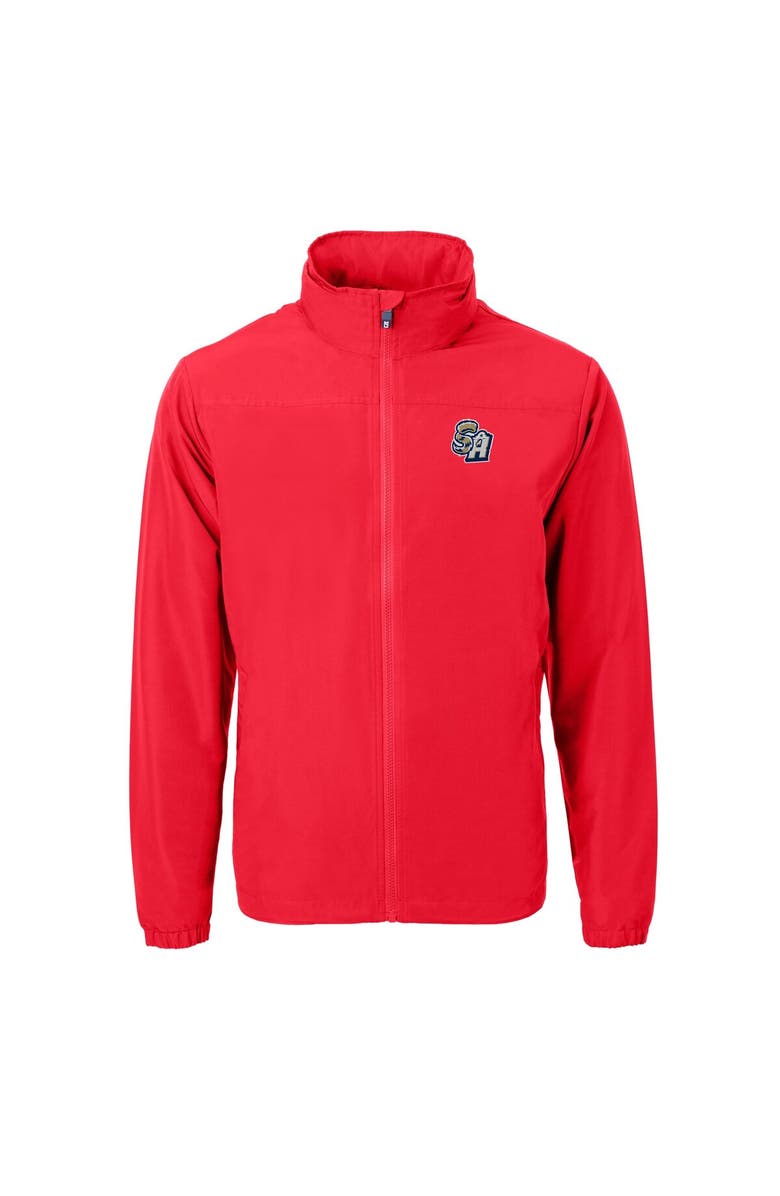 Cutter & Buck Men's Cutter & Buck Red San Antonio Missions Big & Tall Charter Eco Knit Recycled Full-Zip Jacket, Alternate, color, 